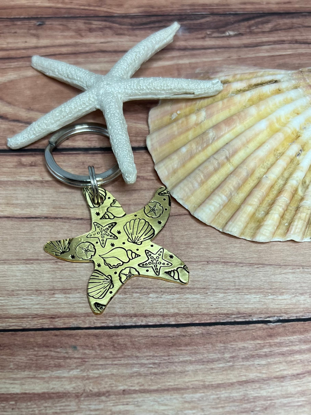 Starfish Wishes • Personalised Pet ID tag / Keyring