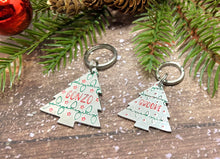 Load image into Gallery viewer, Christmas Tree • Personalised ID tag / Keyring