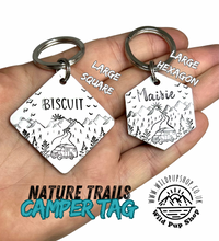 Load image into Gallery viewer, Nature Trails Camper Tag • Personalised Pet ID Tag / Keyring