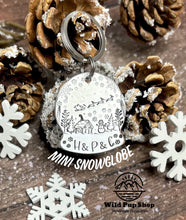 Load image into Gallery viewer, Santas Sleigh Snowglobe • Personalised Pet ID tag / Keyring