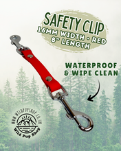 Load image into Gallery viewer, Safety Clip / back up Connector for Collar, Harness and headcollar, Waterproof • Lots of Colours, Silver Hardware, Dog Cat, Handmade UK. Vegan Vegetarian, like biothane, Connector, safety Strap