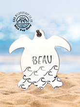 Load image into Gallery viewer, Ocean Waves • Personalised ID Tag / Keyring