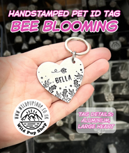 Load image into Gallery viewer, Bee Blooming • Personalised Pet ID Tag / Keyring