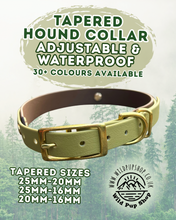 Load image into Gallery viewer, Tapered Waterproof Hound Collar • 25mm, 20mm or 16mm options