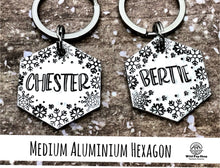 Load image into Gallery viewer, Snowflakes • Personalised ID Tag / Keyring