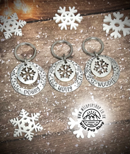 Load image into Gallery viewer, Snowflake Washer • Personalised Pet ID Tag / Keyring