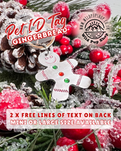 Load image into Gallery viewer, Xmas Gingerbread • Personalised Pet ID tag / Keyring