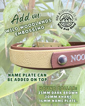 Load image into Gallery viewer, Add on: Wild Woodlands Embossed Design for Waterproof & Biothane Collars