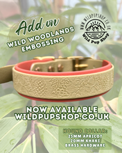 Load image into Gallery viewer, Add on: Wild Woodlands Embossed Design for Waterproof & Biothane Collars