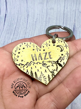 Load image into Gallery viewer, Midnight Wolf • Personalised Pet ID Tag / Keyring