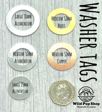 Load image into Gallery viewer, Snowflake Washer • Personalised Pet ID Tag / Keyring