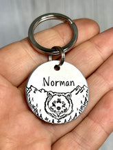 Load image into Gallery viewer, Grizzly Bear • Personalised Pet ID Tag / Keyring
