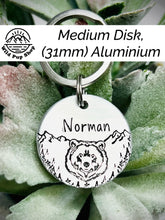 Load image into Gallery viewer, Grizzly Bear • Personalised Pet ID Tag / Keyring