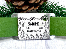 Load image into Gallery viewer, Adventure Life • Slider Tag, Slide on tag, Agility tag, Fly ball Tag • Personalised Name tag, ID Tag, Dog tag, Cat tag, Custom keyring, Silver Aluminium, Brass or Copper • Mountain, Trees, Forest