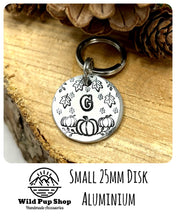 Load image into Gallery viewer, Falling Leaves & Pumpkin Dreams • Personalised Pet ID Tag / Keyring