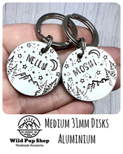 Load image into Gallery viewer, MOUNTAIN STARS • Pet ID Tag / Keyring