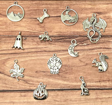 Load image into Gallery viewer, Autumn & Halloween Metal Charm for ID tags, Keyrings and Jewlery