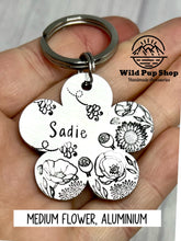 Load image into Gallery viewer, Among the Wild Flowers • Personalised ID Tag / Keyring