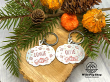 Load image into Gallery viewer, Falling Leaves & Pumpkin Dreams • Personalised Pet ID Tag / Keyring