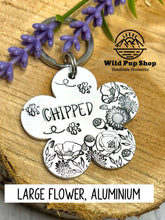 Load image into Gallery viewer, Among the Wild Flowers • Personalised ID Tag / Keyring