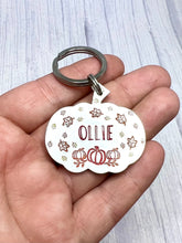 Load image into Gallery viewer, Falling Leaves & Pumpkin Dreams • Personalised Pet ID Tag / Keyring