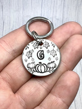Load image into Gallery viewer, Falling Leaves & Pumpkin Dreams • Personalised Pet ID Tag / Keyring