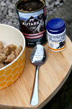 Load image into Gallery viewer, Personalised Pet Spoon • Fork, Spork, Teaspoon Table Spoon, dogs dinner, Pet Cutlery, raw spoon, raw fed, wet dog food cat puppy stainless steel