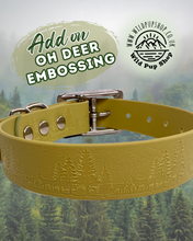 Load image into Gallery viewer, Add on: Oh Deer Embossed Design for Waterproof &amp; Biothane Collars
