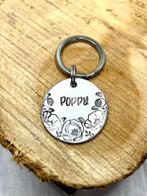 Load image into Gallery viewer, Poppy tag • Personalised Pet ID Tag / Keyring
