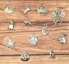 Load image into Gallery viewer, Autumn &amp; Halloween Metal Charm for ID tags, Keyrings and Jewlery
